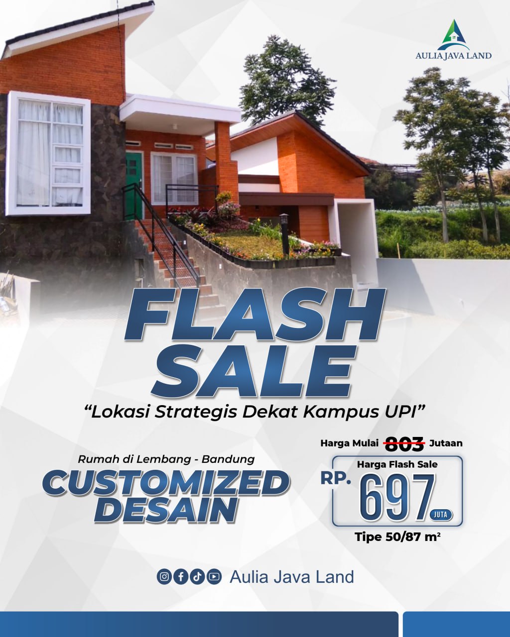 promo rumah villa modern lembang
